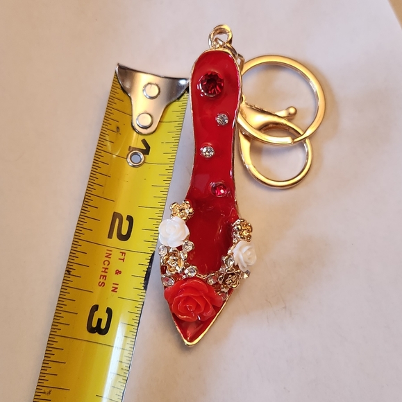 FASHION JEWELRY HIGH HEEL METAL KEYFOBS/BAG CHARM - Picture 4 of 5